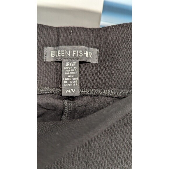 $168 Eileen Fisher Packable Crepe Stretch Pull On Wide Leg Pants Medium - Picture 3 of 9